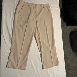 Nike Tan Golf Capris Lightweight Cotton